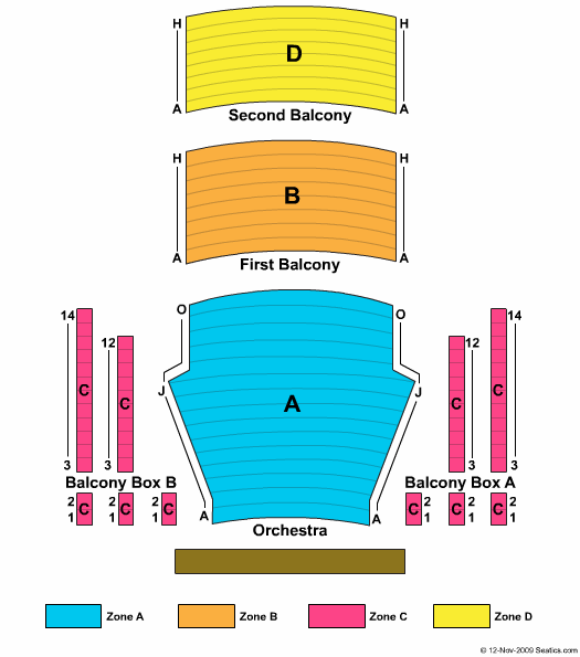 Newmark Theatre Seating Chart